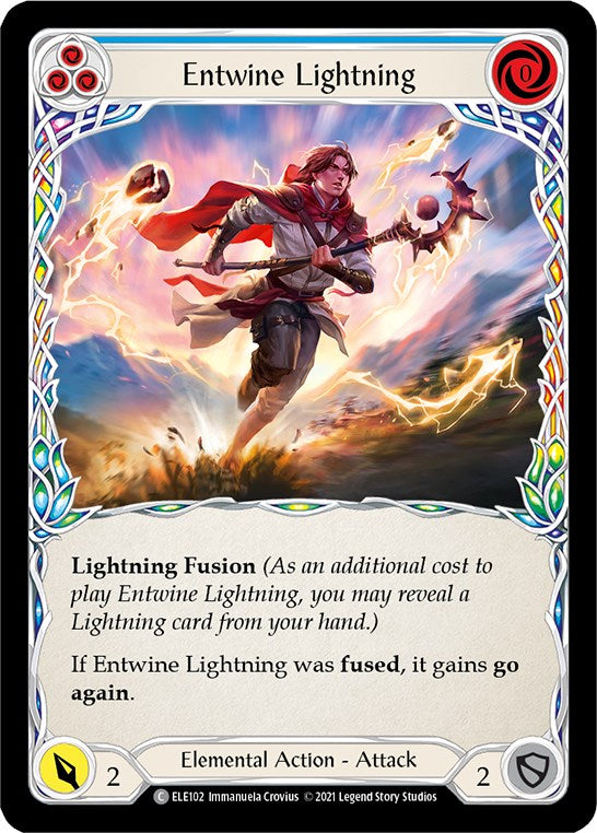 Entwine Lightning (Blue) [ELE102] [Tales of Aria] Unlimited Edition Rainbow Foil