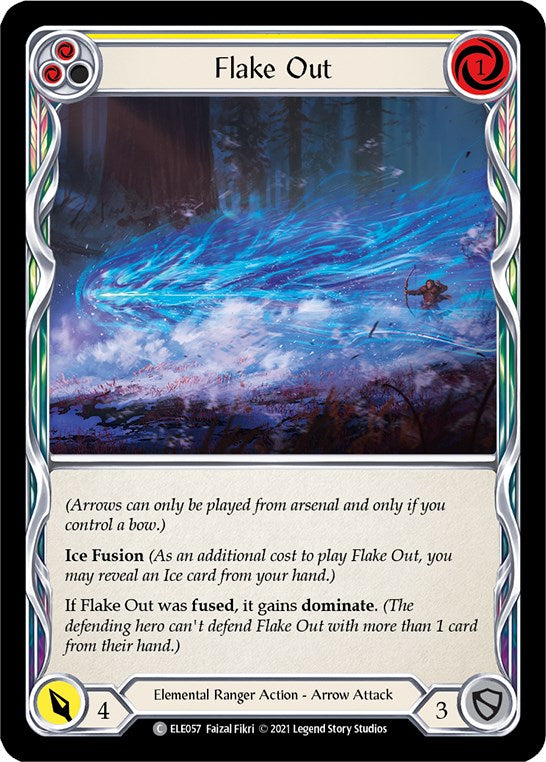 Flake Out (Yellow) [ELE057] [Tales of Aria] 1st Edition Rainbow Foil