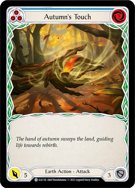 Autumn's Touch (Blue) [ELE130] [Tales of Aria] 1st Edition Rainbow Foil