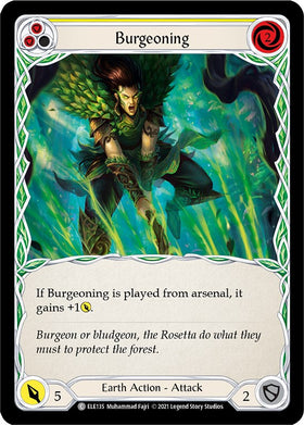 Burgeoning (Yellow) [ELE135] [Tales of Aria] 1st Edition Rainbow Foil