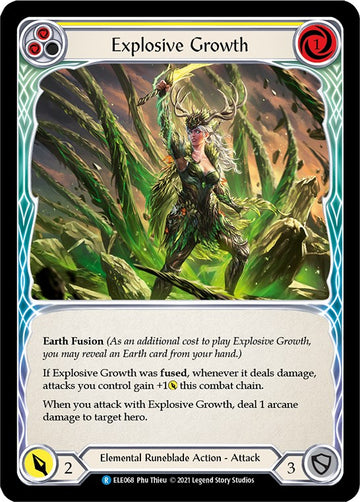 Explosive Growth (Yellow) [ELE068] [Tales of Aria] Unlimited Edition Rainbow Foil