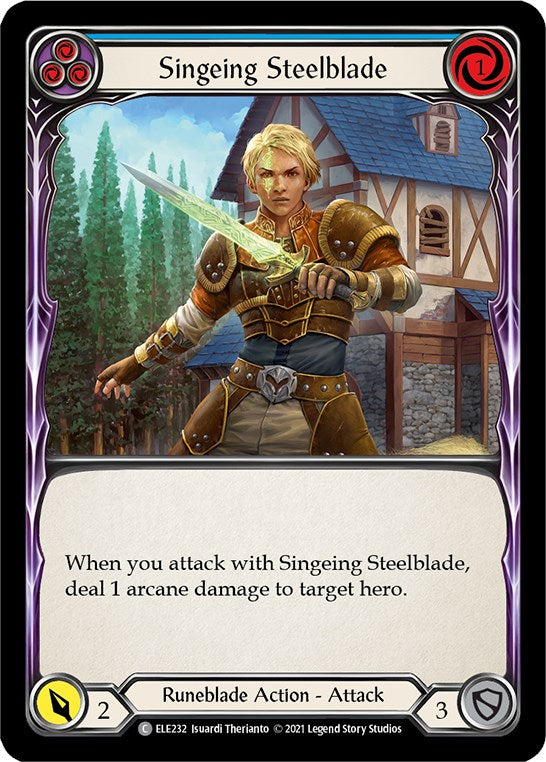 Singeing Steelblade (Blue) [ELE232] [Tales of Aria] Unlimited Edition Rainbow Foil
