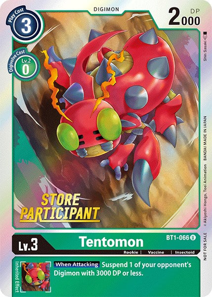 Tentomon (Store Participant) [BT1-066] [Release Special Booster 1.0] Foil