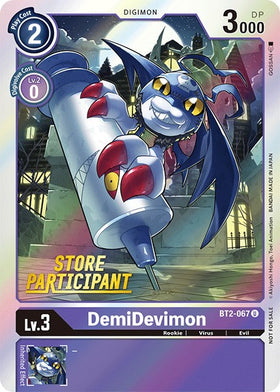 DemiDevimon (Store Participant) [BT2-067] [Release Special Booster 1.0] Foil
