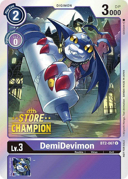 DemiDevimon (Store Champion) [BT2-067] [Release Special Booster 1.0] Foil