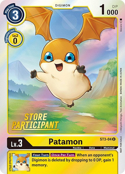 Patamon (Store Participant) [ST3-04] [Starter Deck 03: Heaven's Yellow] Foil