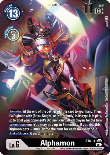Alphamon (Alternate Art) [BT6-111 SEC] [Double Diamond] Foil