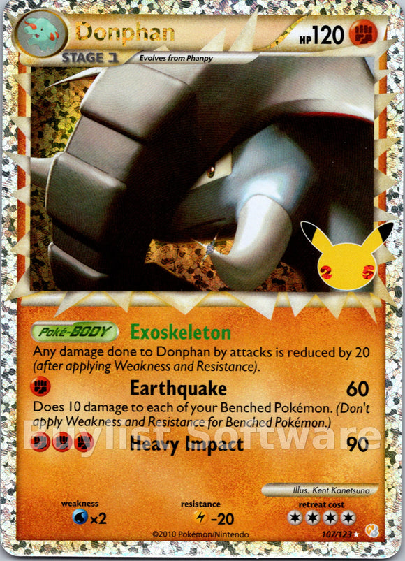 Donphan (Prime) [107/123] [Celebrations: Classic Collection] Holofoil
