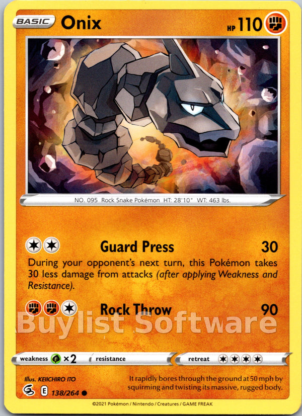 Onix [138/264] [Fusion Strike] Reverse Holofoil
