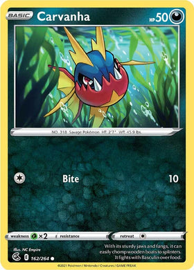 Carvanha [162/264] [Fusion Strike] Reverse Holofoil