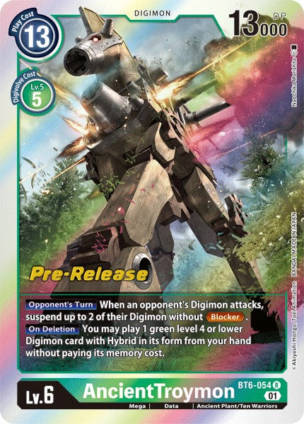 AncientTroymon [BT6-054] [Double Diamond Pre-Release Cards] Foil