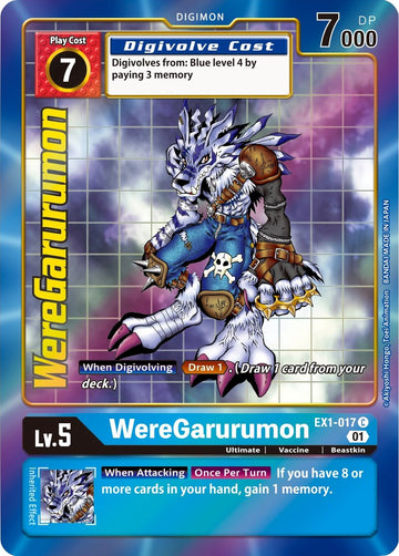 WereGarurumon (Alternate Art) [EX1-017] [Classic Collection] Foil