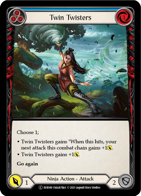 Twin Twisters (Blue) [EVR049] [Everfest] 1st Edition Rainbow Foil