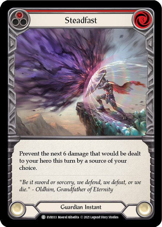 Steadfast (Red) [EVR033] [Everfest] 1st Edition Rainbow Foil