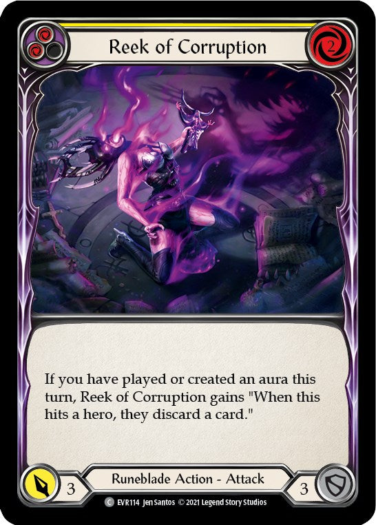 Reek of Corruption (Yellow) [EVR114] [Everfest] 1st Edition Rainbow Foil