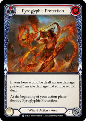 Pyroglyphic Protection (Red) [EVR131] [Everfest] 1st Edition Rainbow Foil