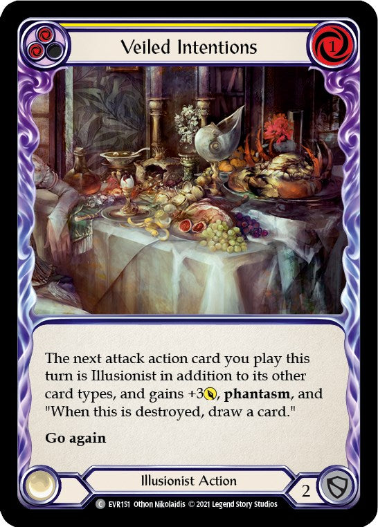 Veiled Intentions (Yellow) [EVR151] [Everfest] 1st Edition Rainbow Foil