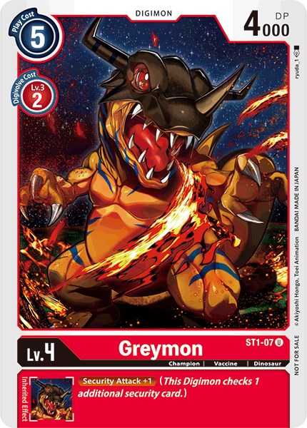 Greymon (2021 Championship Finals Top 16) [ST1-07] [Starter Deck 01: Gaia Red] Foil