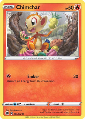 Chimchar [024/172] [Brilliant Stars] Reverse Holofoil