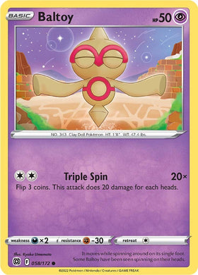 Baltoy [058/172] [Brilliant Stars] Reverse Holofoil