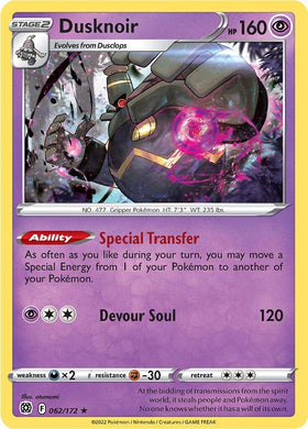 Dusknoir [062/172] [Brilliant Stars] Reverse Holofoil