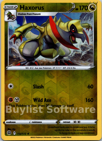 Haxorus [112/172] [Brilliant Stars] Reverse Holofoil