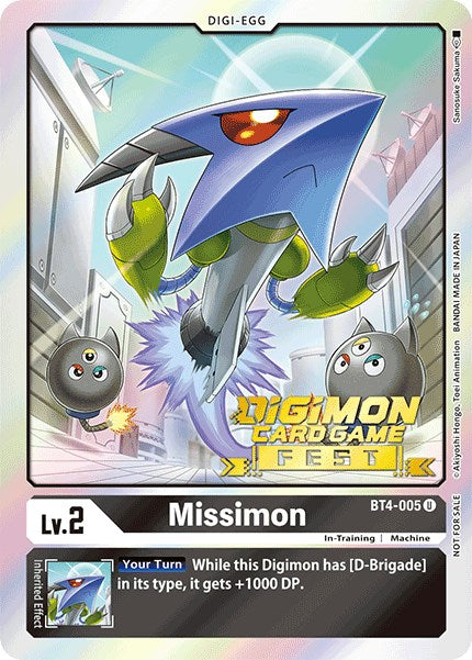 Missimon (Digimon Card Game Fest 2022) [BT4-005] [Great Legend] Foil