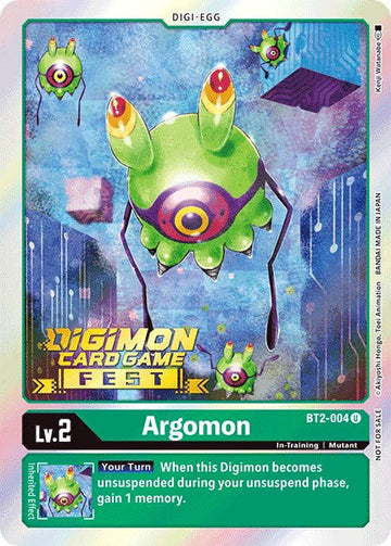 Argomon - BT2-004 (Digimon Card Game Fest 2022) [BT2-004 U] [Release Special Booster 1.0] Foil