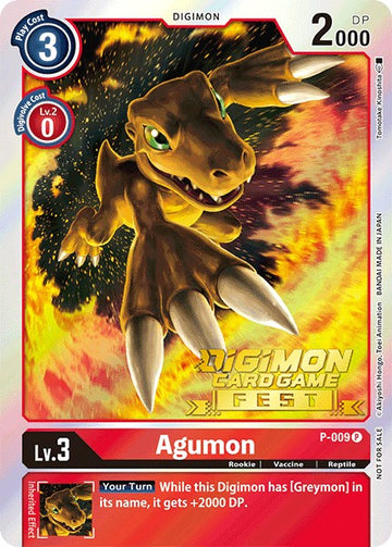 Agumon (Digimon Card Game Fest 2022) [P-009] [Digimon Promotion Cards] Foil