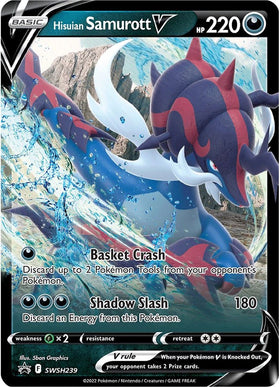 Hisuian Samurott V [SWSH239] [Sword & Shield Promo Cards] Holofoil