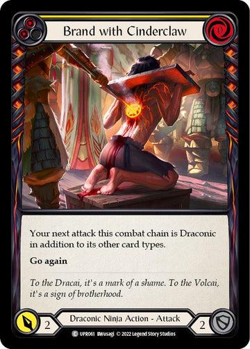 Brand with Cinderclaw (Yellow) [UPR061] [Uprising] Rainbow Foil