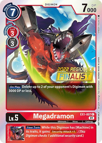 Megadramon (2022 Championship Online Regional) [Online Finalist] [EX1-007] [Classic Collection] Foil