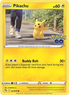 Pikachu [027/078] [Pokemon GO] Reverse Holofoil