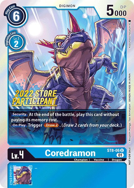 Coredramon (2022 Store Participant) [ST8-06] [Starter Deck 08: Ulforce Veedramon] Foil