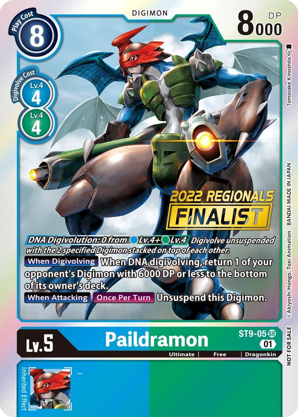 Paildramon (2022 Championship Offline Regional) [Online Finalist] [ST9-05] [Starter Deck 09: Ultimate Ancient Dragon] Foil