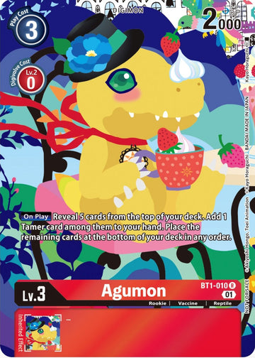 Agumon (Tamer's Card Set 2 Floral Fun) [BT1-010] [Release Special Booster 1.0] Foil