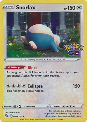 Snorlax (Cosmos Holo) [055/078] [Pokemon GO] Holofoil