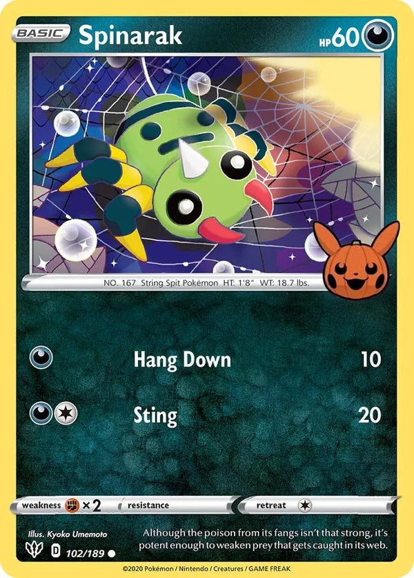 Spinarak [102/189] [Trick or Trade BOOster Bundle]