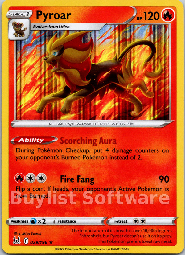 Pyroar [029/196] [Lost Origin] Reverse Holofoil
