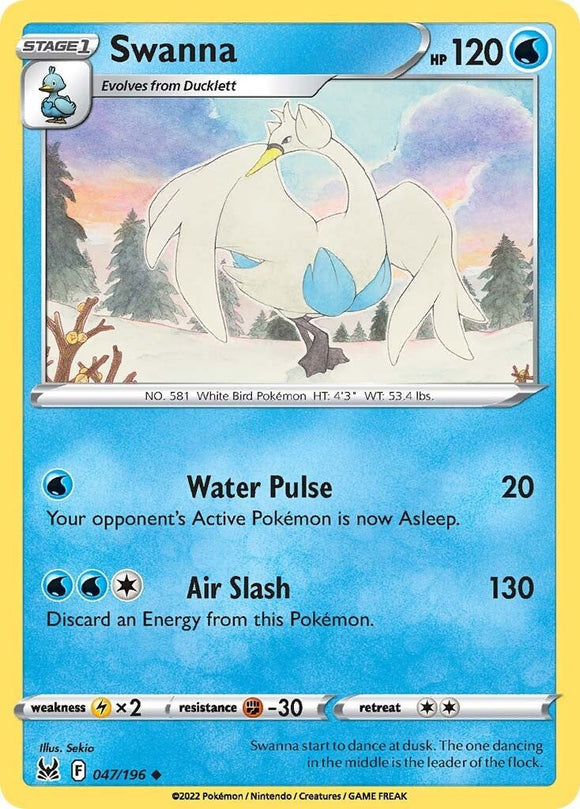 Swanna [047/196] [Lost Origin] Reverse Holofoil