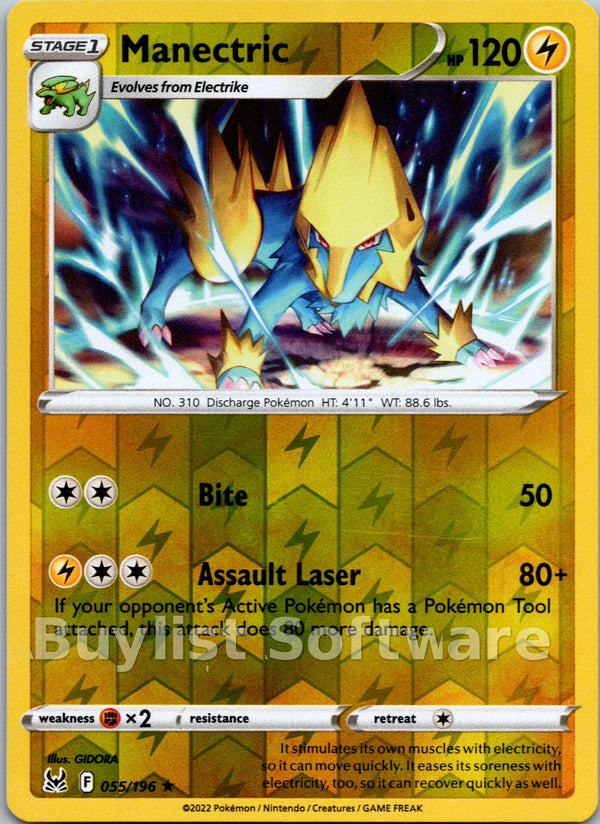 Manectric [055/196] [Lost Origin] Reverse Holofoil