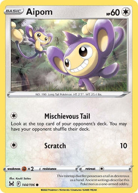 Aipom [144/196] [Lost Origin] Reverse Holofoil