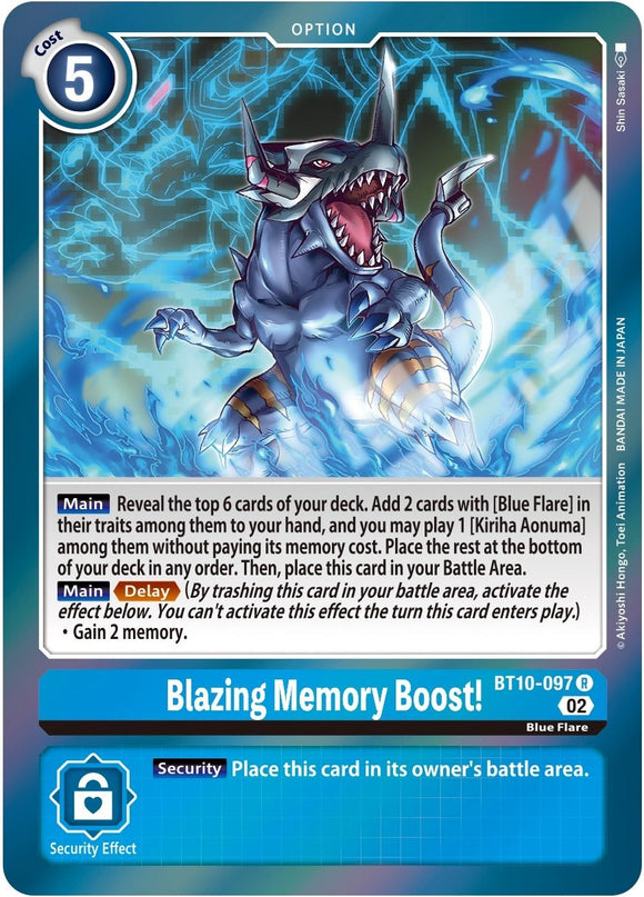 Blazing Memory Boost! [BT10-097] [Xros Encounter] Foil
