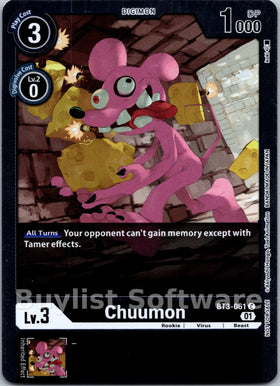 Chuumon (Official Tournament Pack Vol. 7) [BT3-061] [Release Special Booster 1.0] Foil