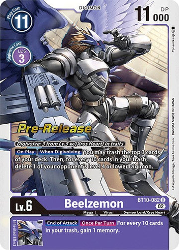 Beelzemon [BT10-082 U] [Xros Encounter Pre-Release Cards] Foil