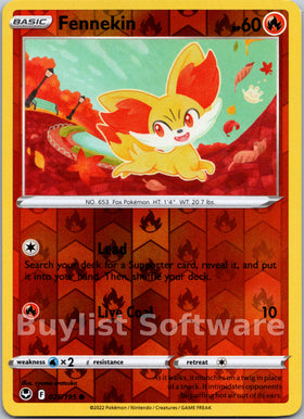 Fennekin [025/195] [Silver Tempest] Reverse Holofoil