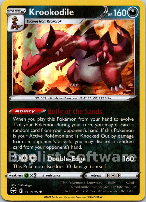 Krookodile [113/195] [Silver Tempest] Holofoil