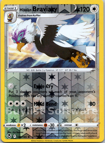 Hisuian Braviary [149/195] [Silver Tempest] Reverse Holofoil