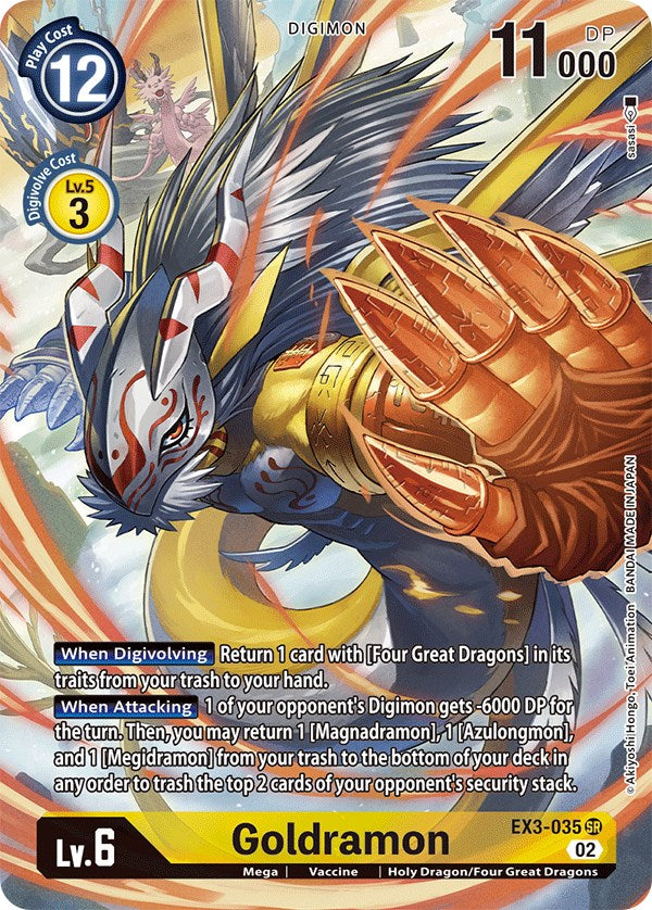 Goldramon (Alternate Art) [EX3-035] [Draconic Roar] Foil