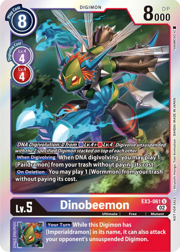 Dinobeemon (Box Topper) [EX3-061] [Draconic Roar] Foil